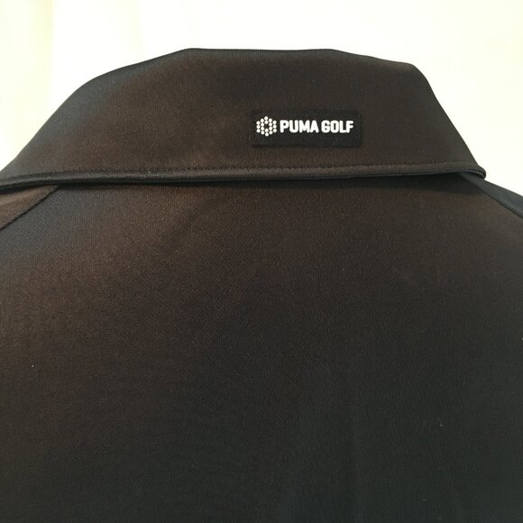 Puma Polo Shirt Mens Large Black Short Sleeve Golf Tennis Casual Dri Cell - Picture 10 of 12